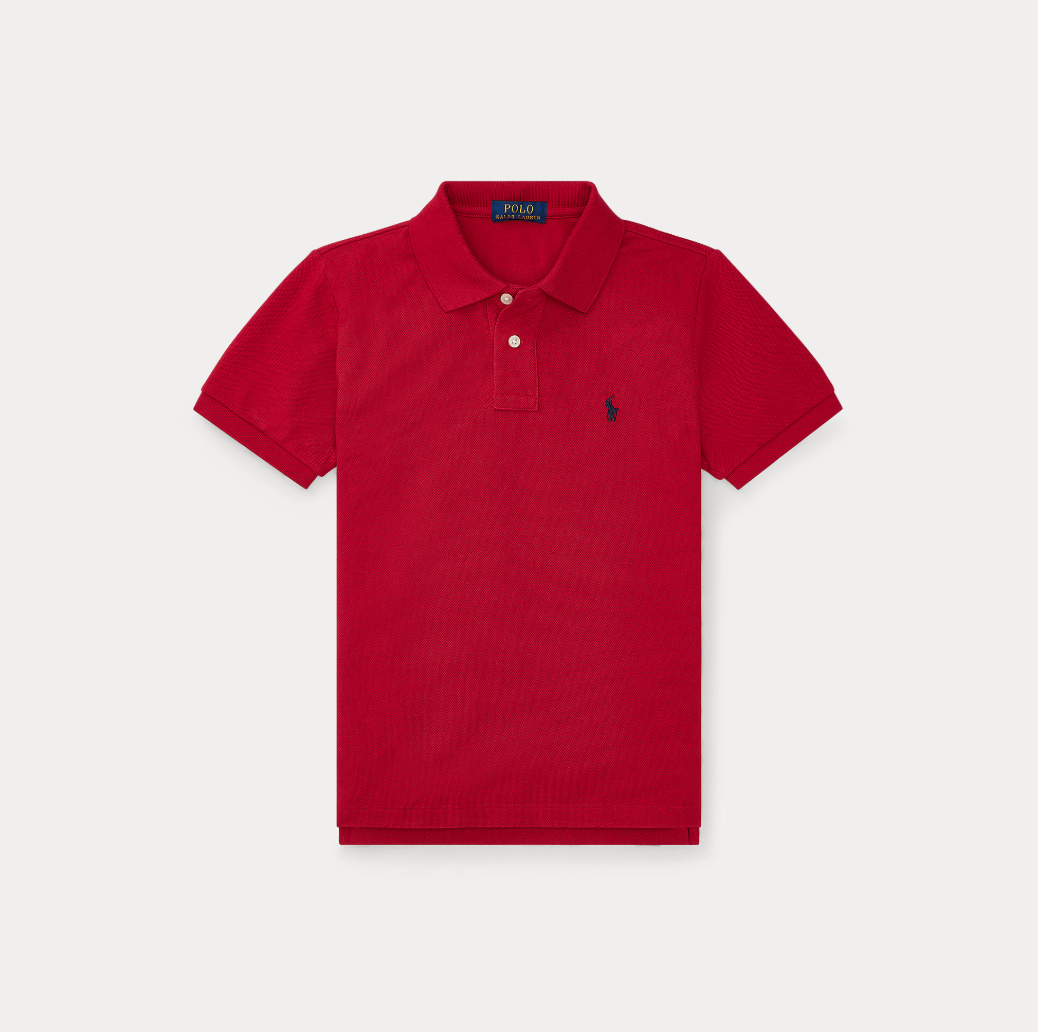 Slim Fit Cotton Polo Shirt Red