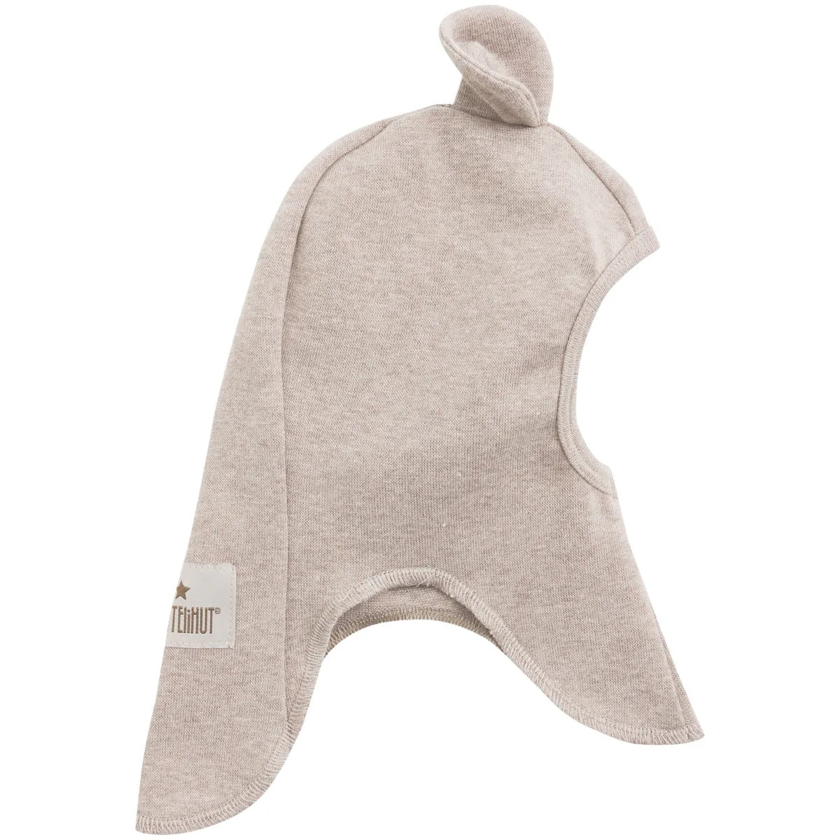 Balaclava Ears Cotton Rib Camel Melange