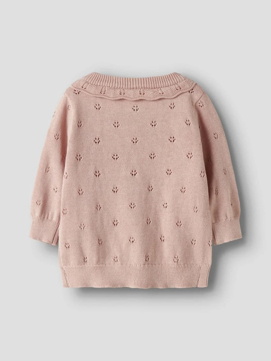 Dorina Ls Knit Cardigan Peach Whip/Melange