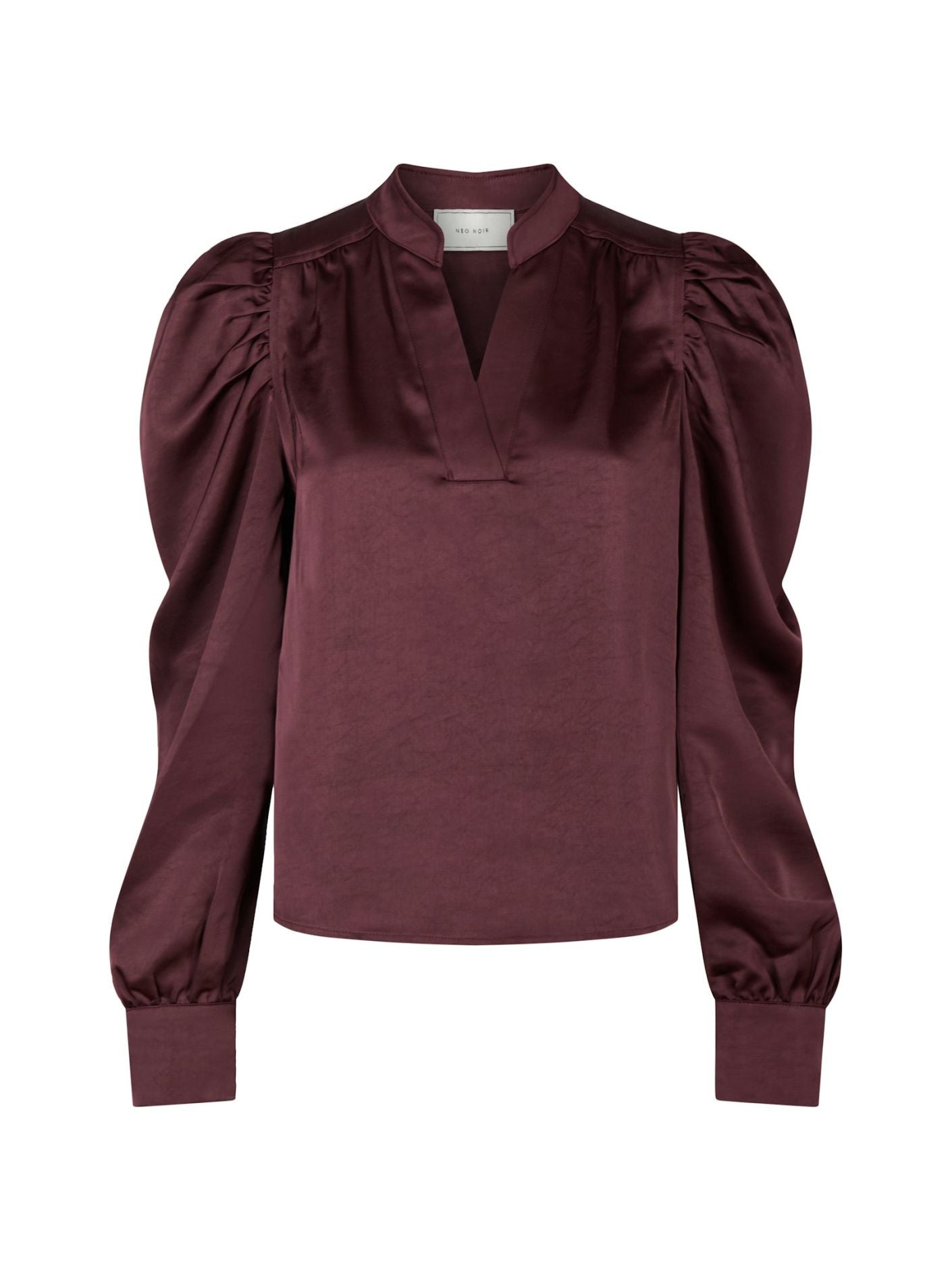 Rosslyn Heavy Sateen Blouse Burgundy
