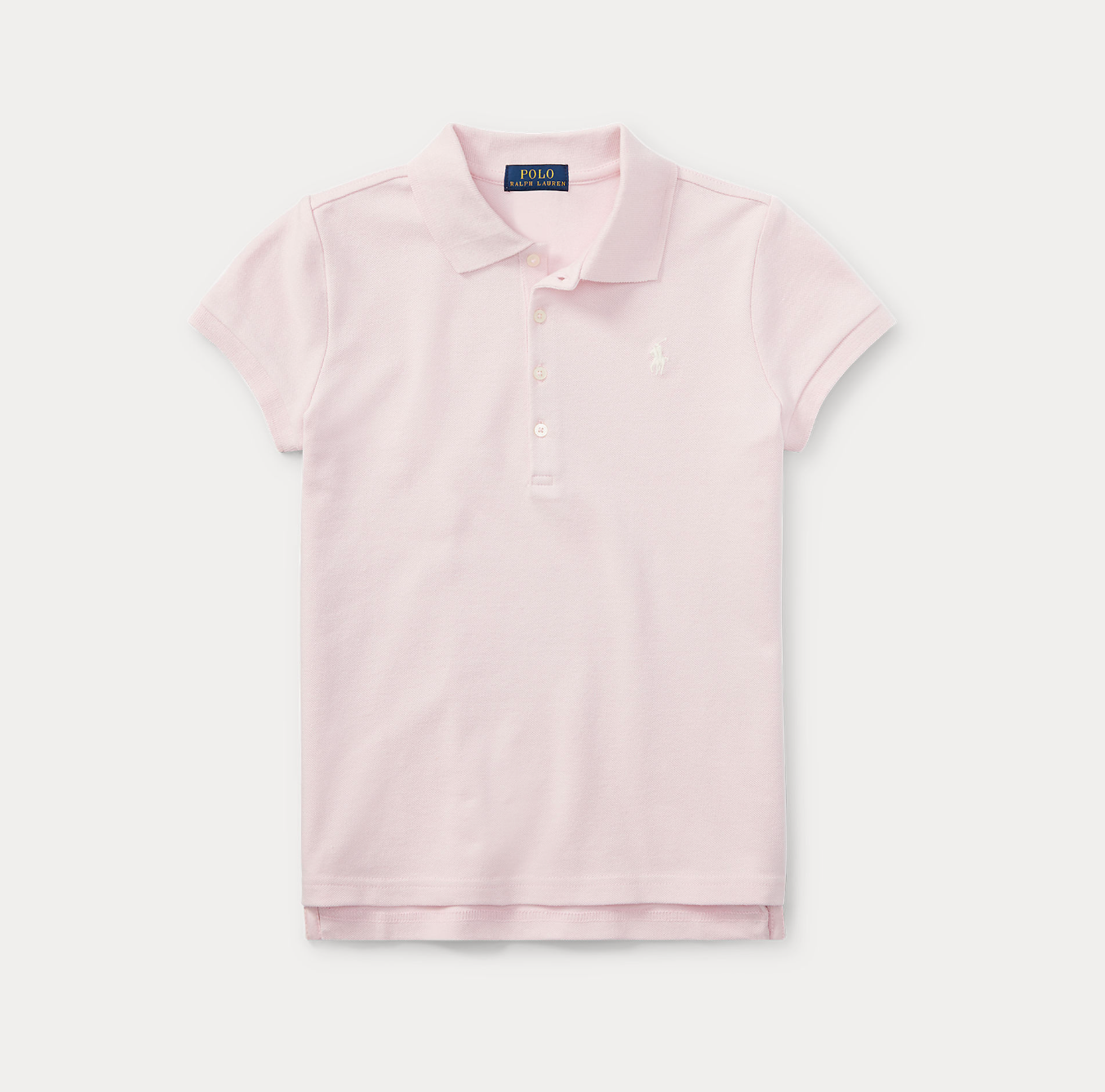 Stretch Mesh Polo Shirt Hint of Pink