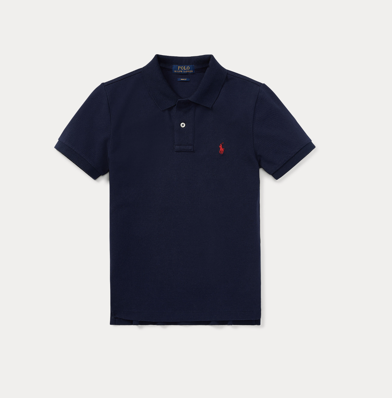 Slim Fit Cotton Polo Shirt Navy