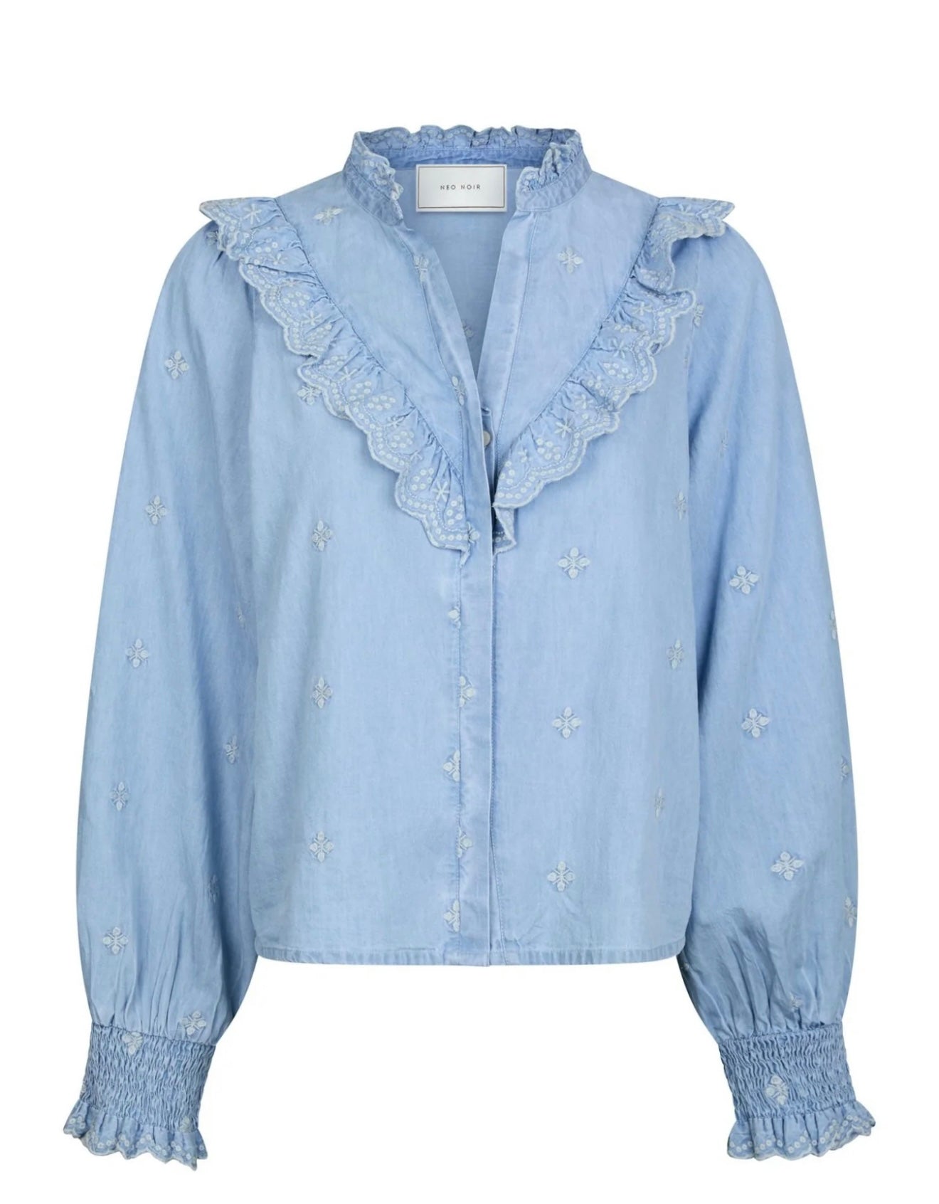 Degas Denim Blouse Light Blue