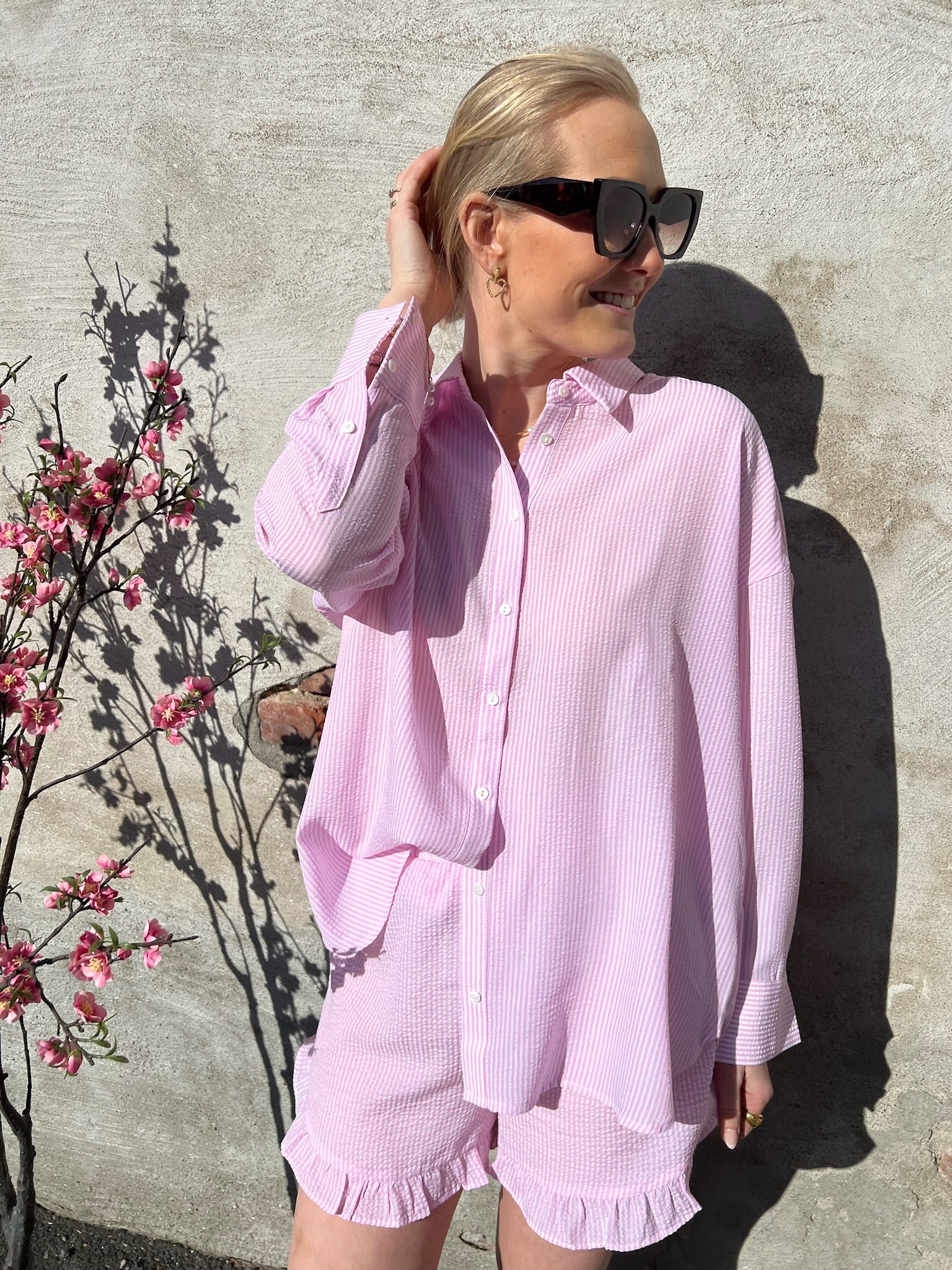 Sonja Shorts Pink/White