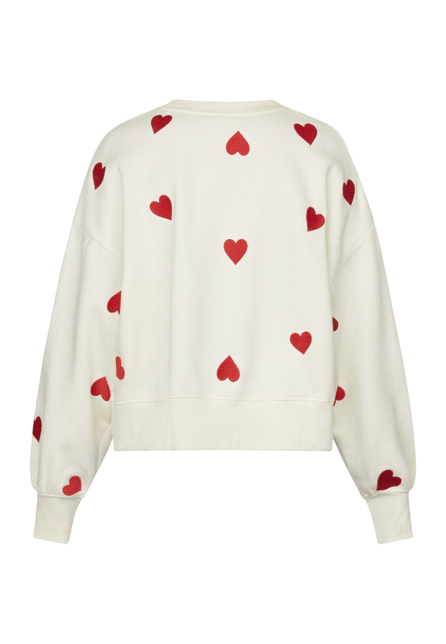 Hike Sweat Porcelain Ruby Hearts