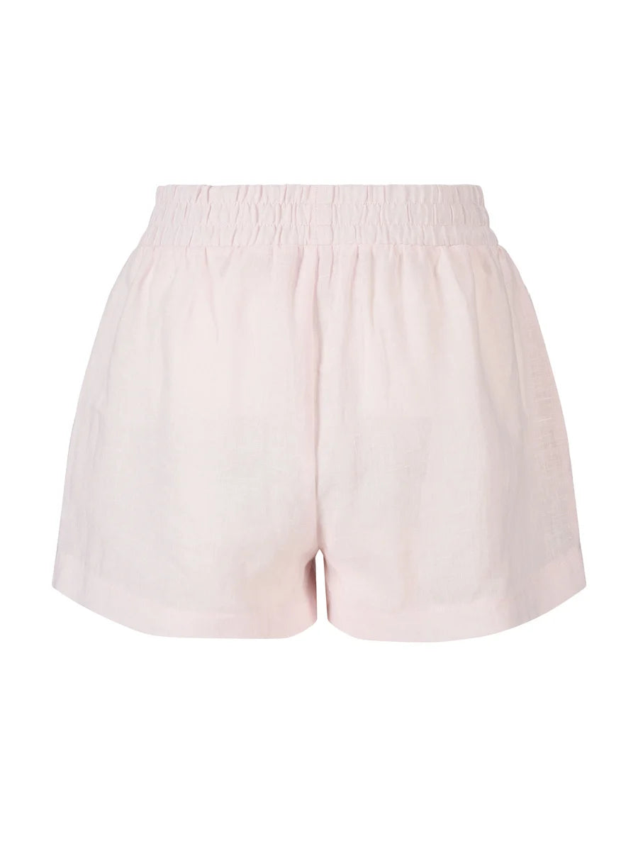 Callie Linen Shorts Festival Bloom