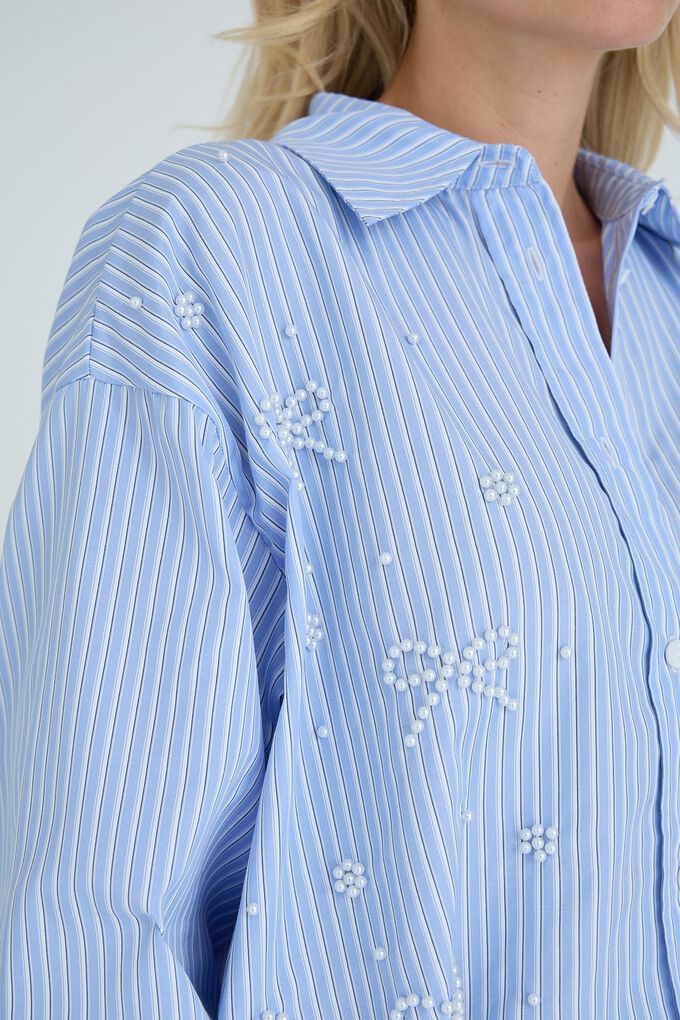 Lucie Shirt Light Blue/White Stripe