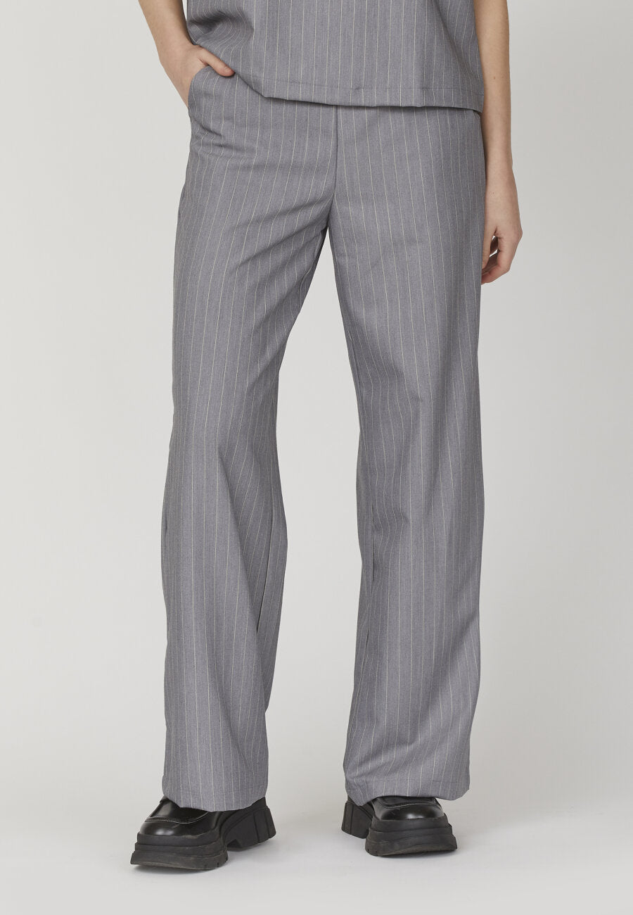 Verina Pant Grey Pinstripe