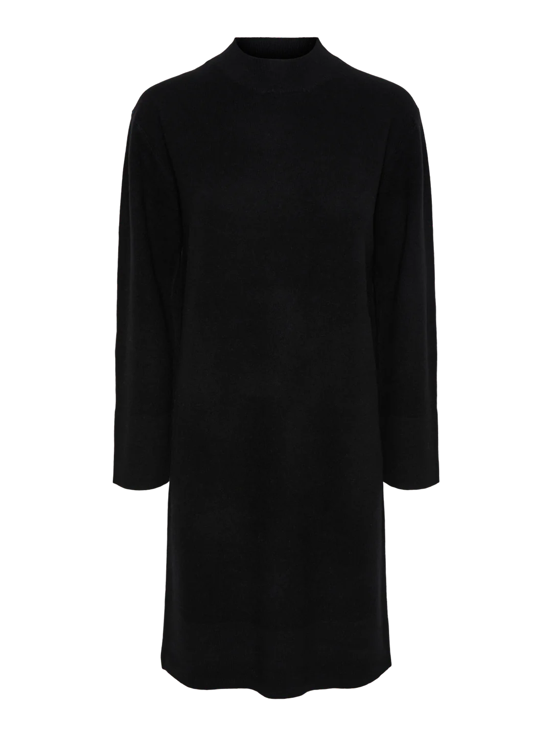 YASEMILIE Funnel Knit Dress Black