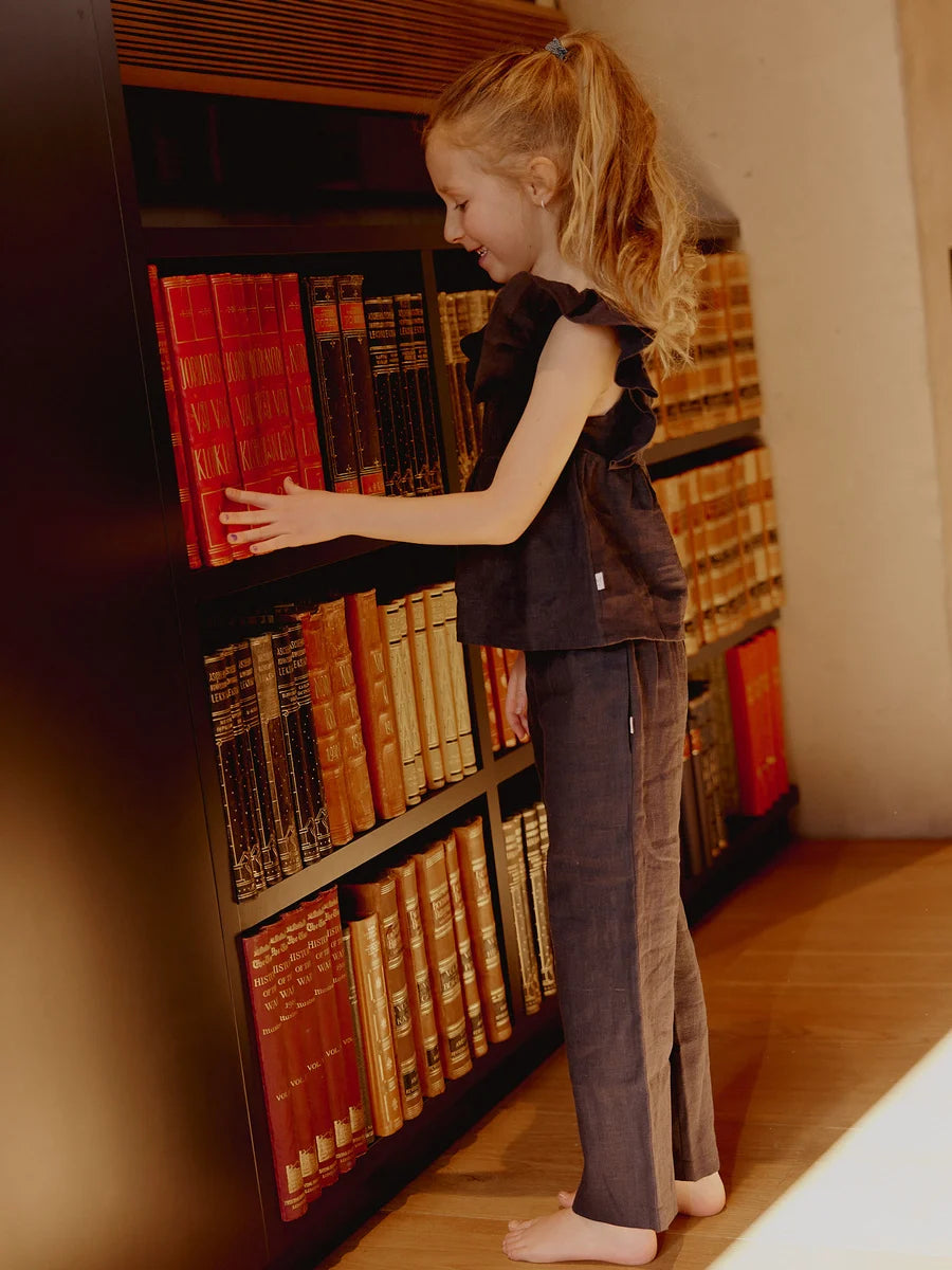Zoe Linen Pant Navy