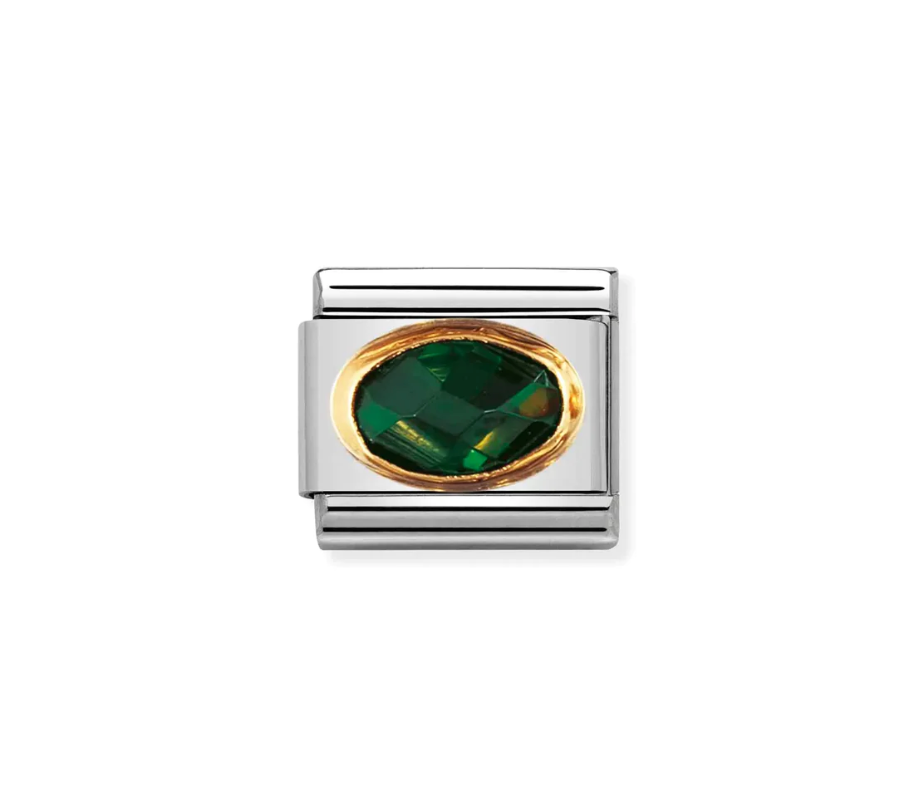 Oval Stones Emerald Green Zirkon