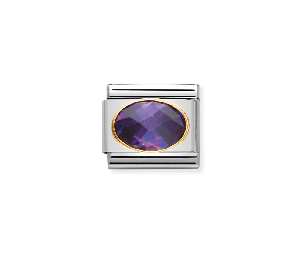 Oval Stones Purple Zirkon