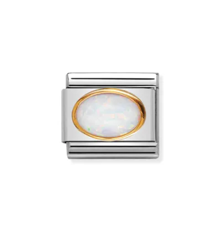 Oval Stones White Opal