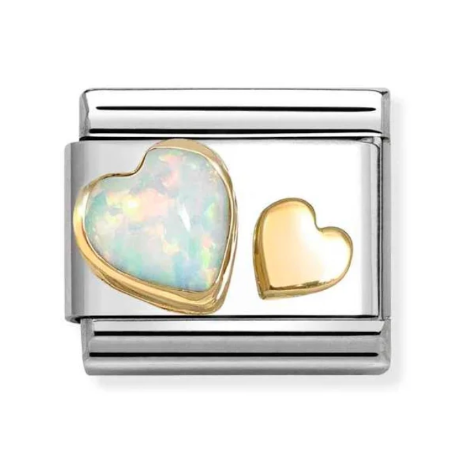 Opal And Gold Heart