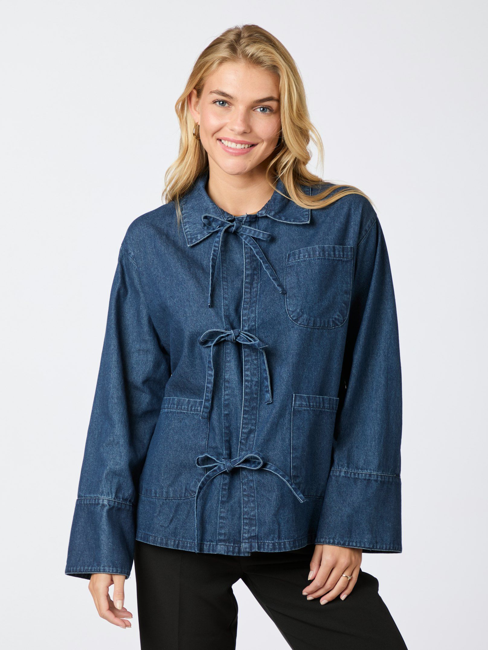 Starlie Denim Shirt Dark Blue