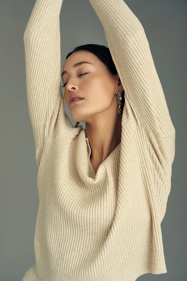 Freja Knit Blouse Light Sand