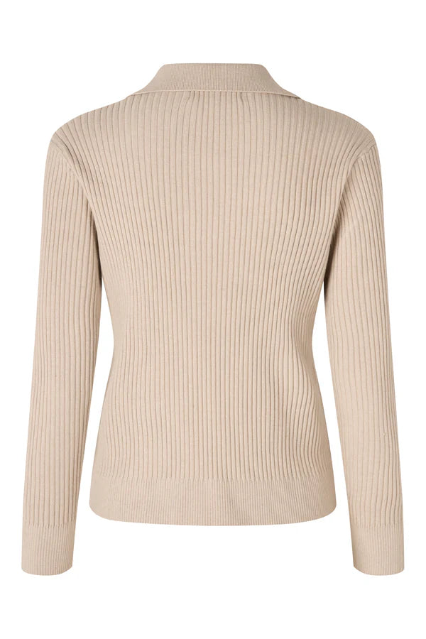 Freja Knit Blouse Light Sand