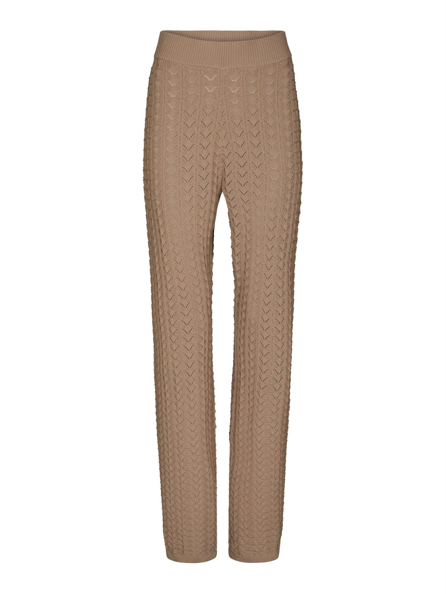Rizzy Fine Crochet Pants Taupe