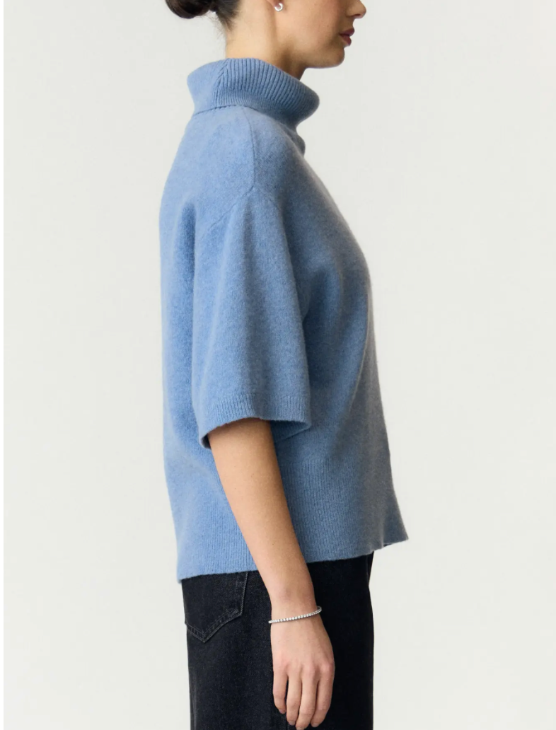 YASEMILIA Wool Knit Pullover Windward Blue