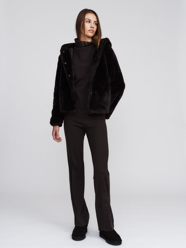 Evi Merino Pants Dark Brown