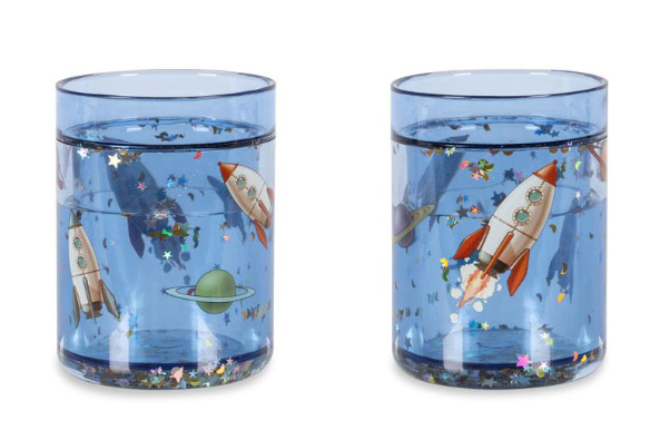 2 Pack Glitter Cups Outer Space