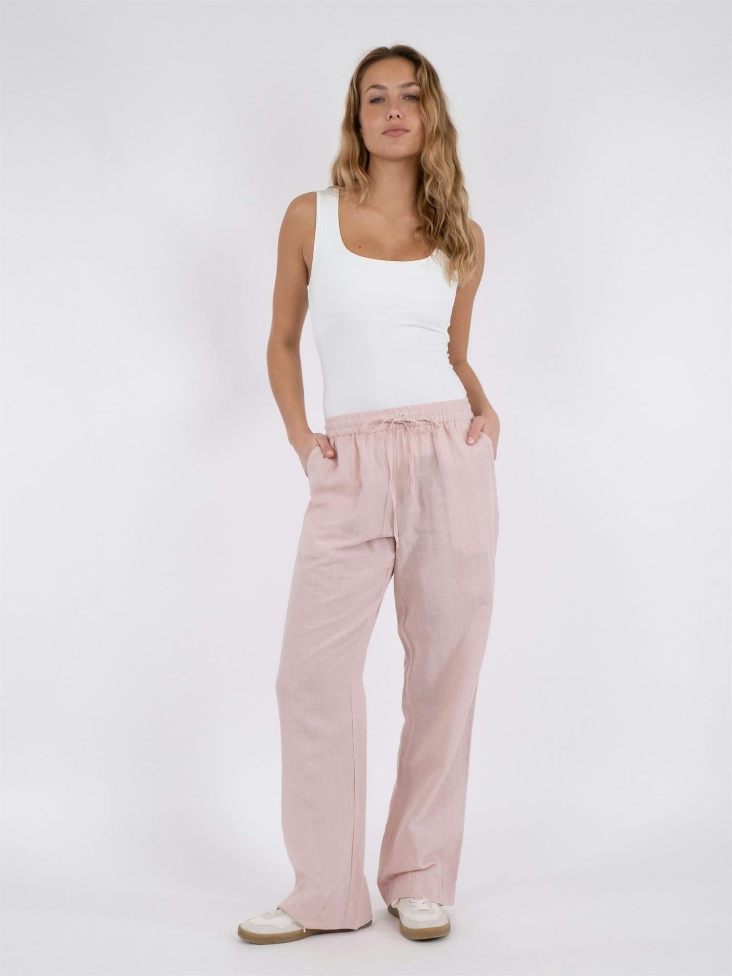 Sonar Linen Pants Rose Smoke