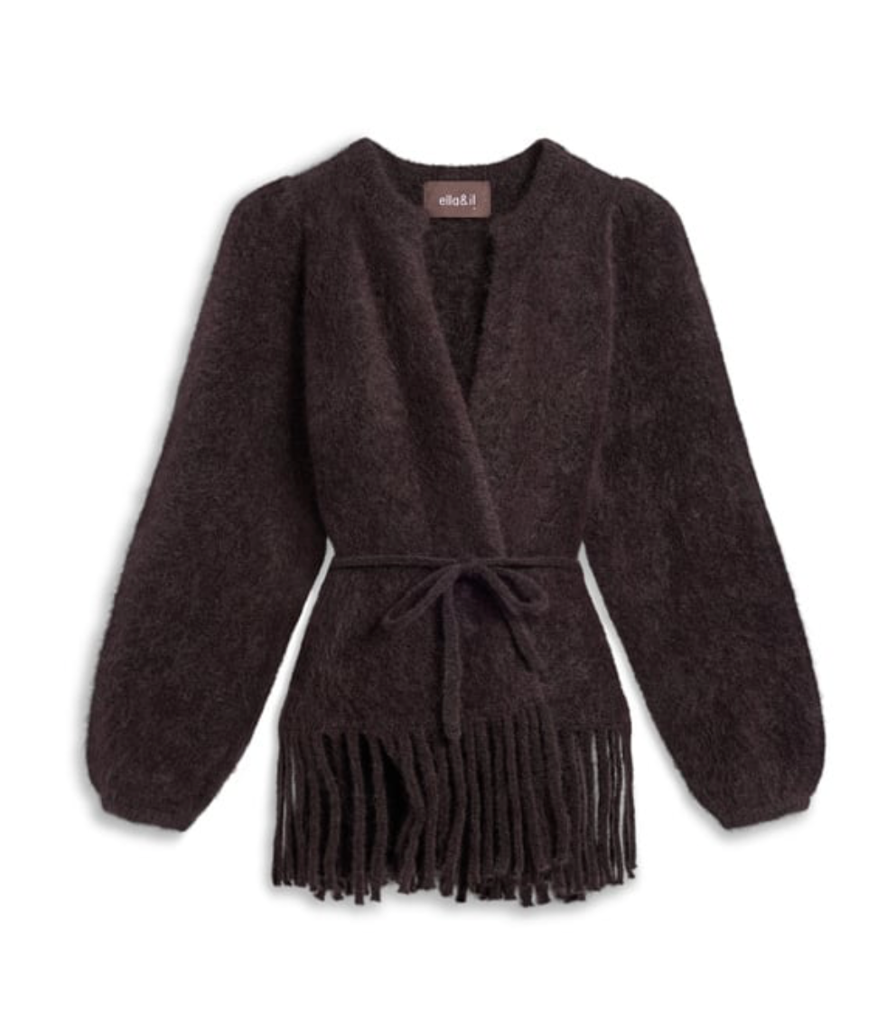 Fidele Chunky Cardigan Dark Brown