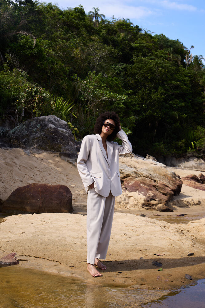 Fava Oversize Blazer Dove Melange