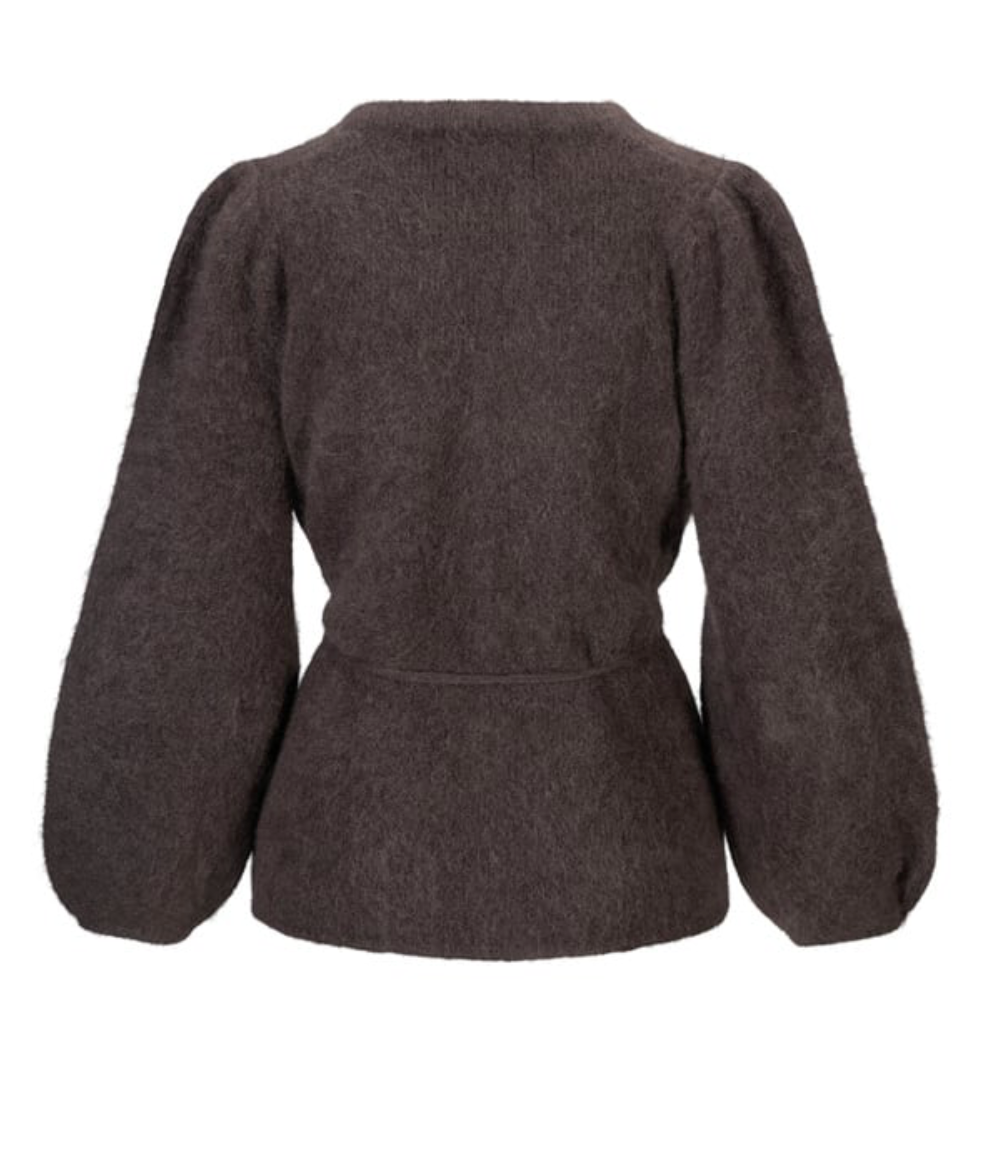 Fredrikke Chunky Cardigan Dark Brown