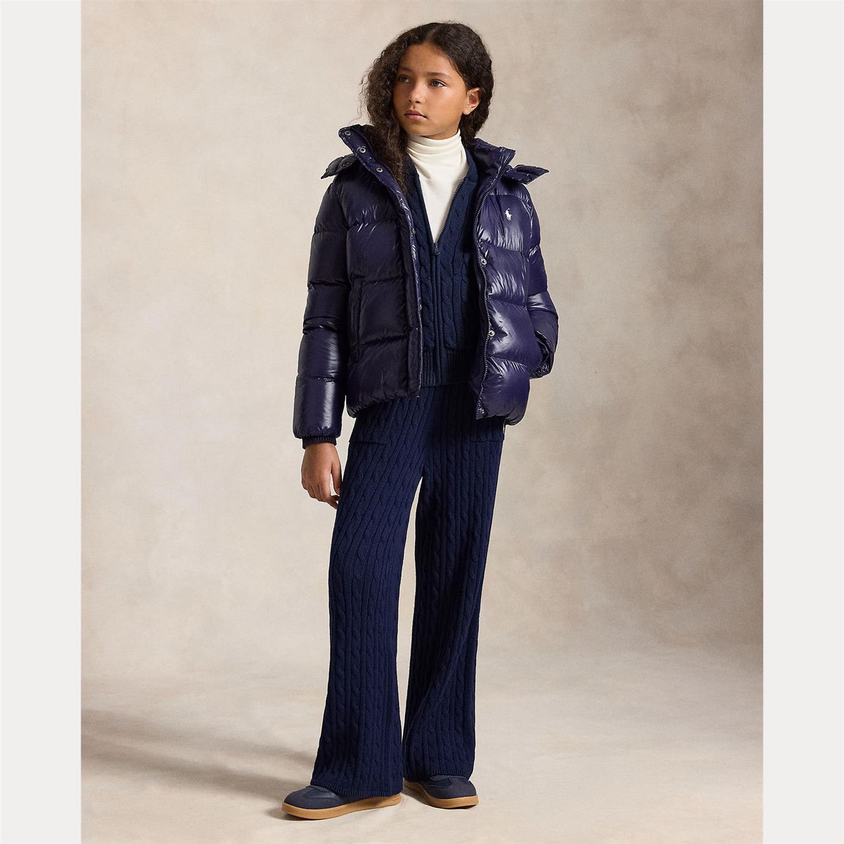 Down Hooded Jacket Newport Navy