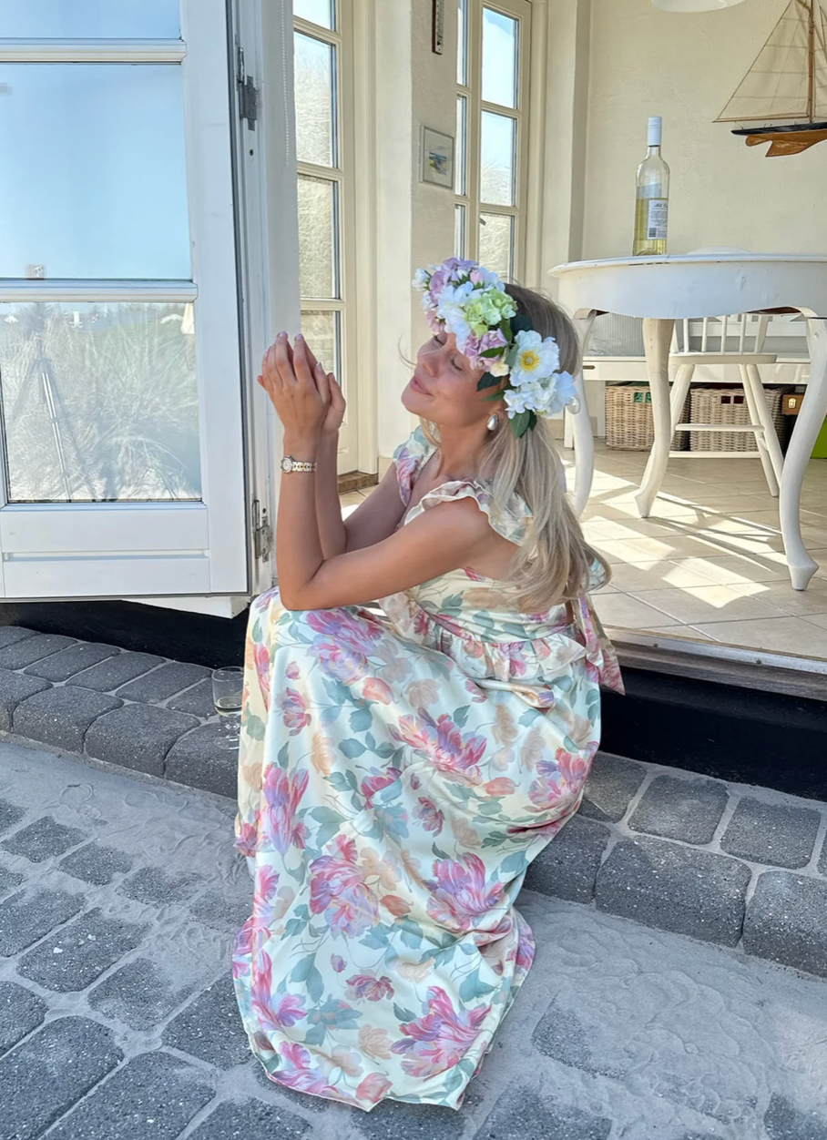 Melba Dress Pastel Garden