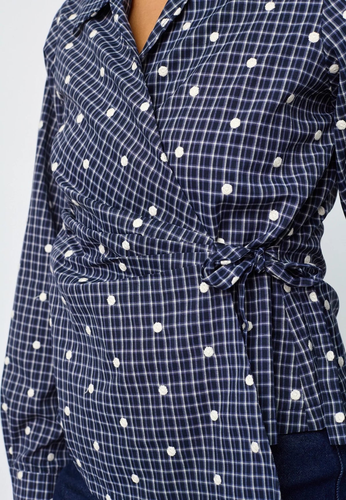 Gracy Wrap Navy Check