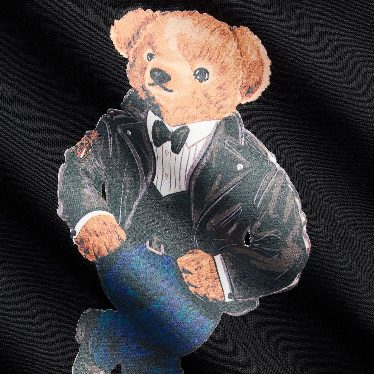 Polo Bear Fleece Hoodie Polo Black
