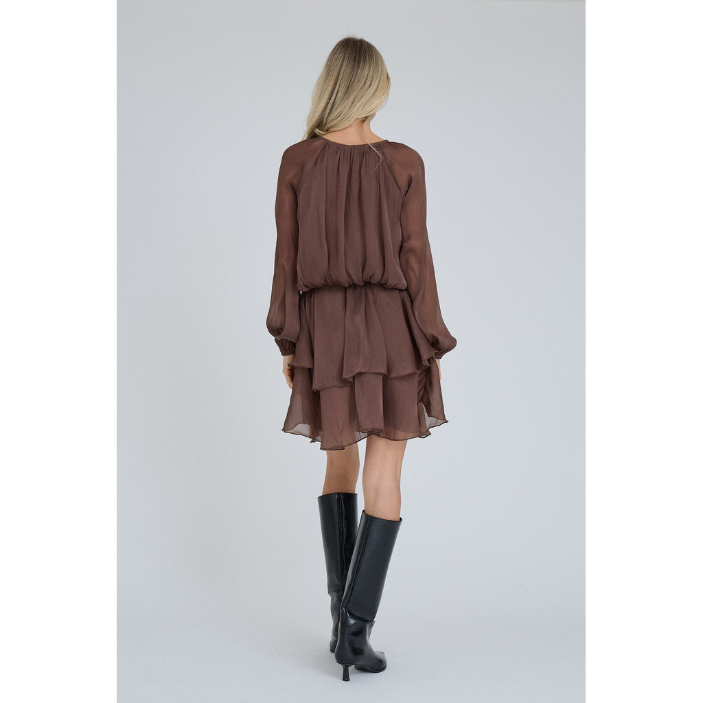 Ovena Dress Dark Brown
