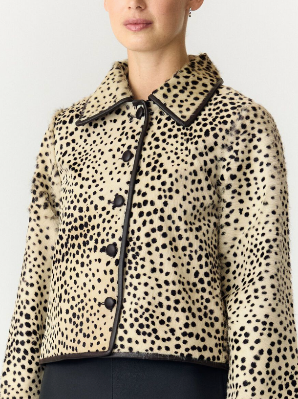 YASCHEEMI Leather Jacket Sea Pearl