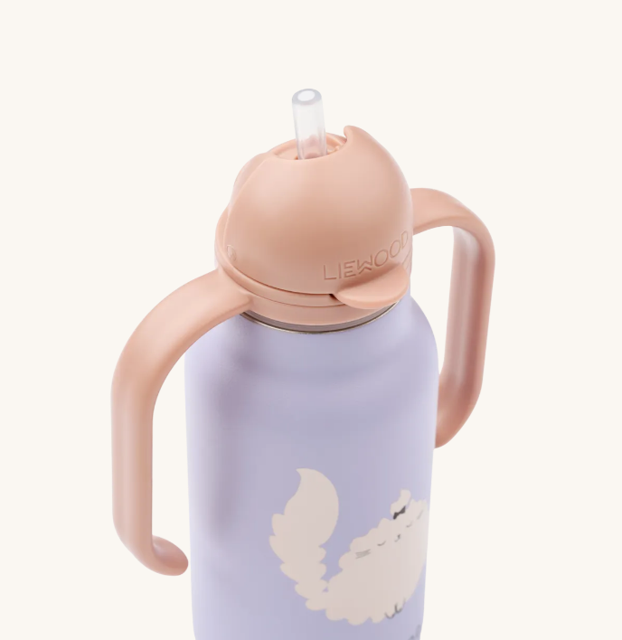 Kimmie Water Bottle 250ML Cat/Warm Lilac