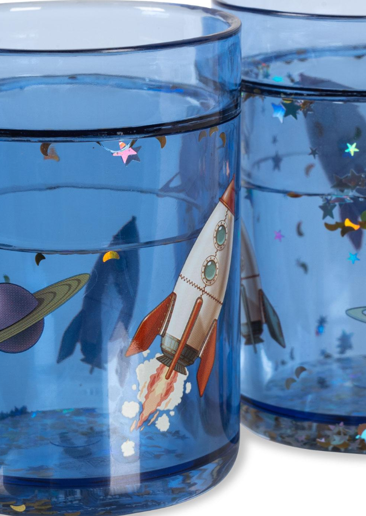 2 Pack Glitter Cups Outer Space