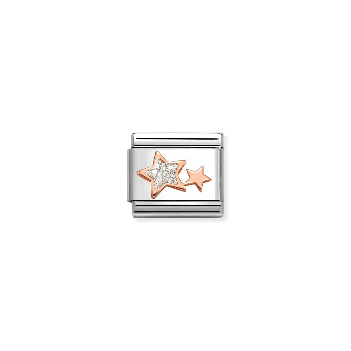 Silver Glitter Stars Rosegull