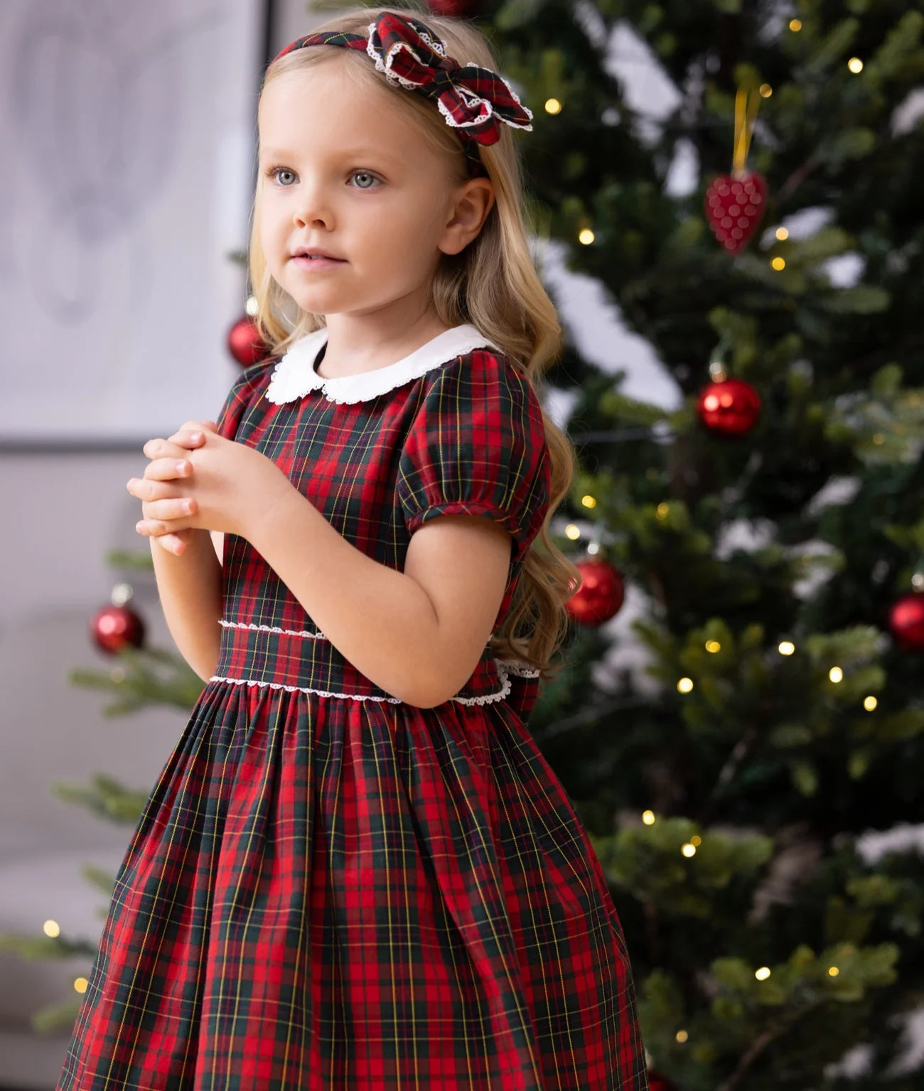 Plaid Fanny Dress Red Plaid