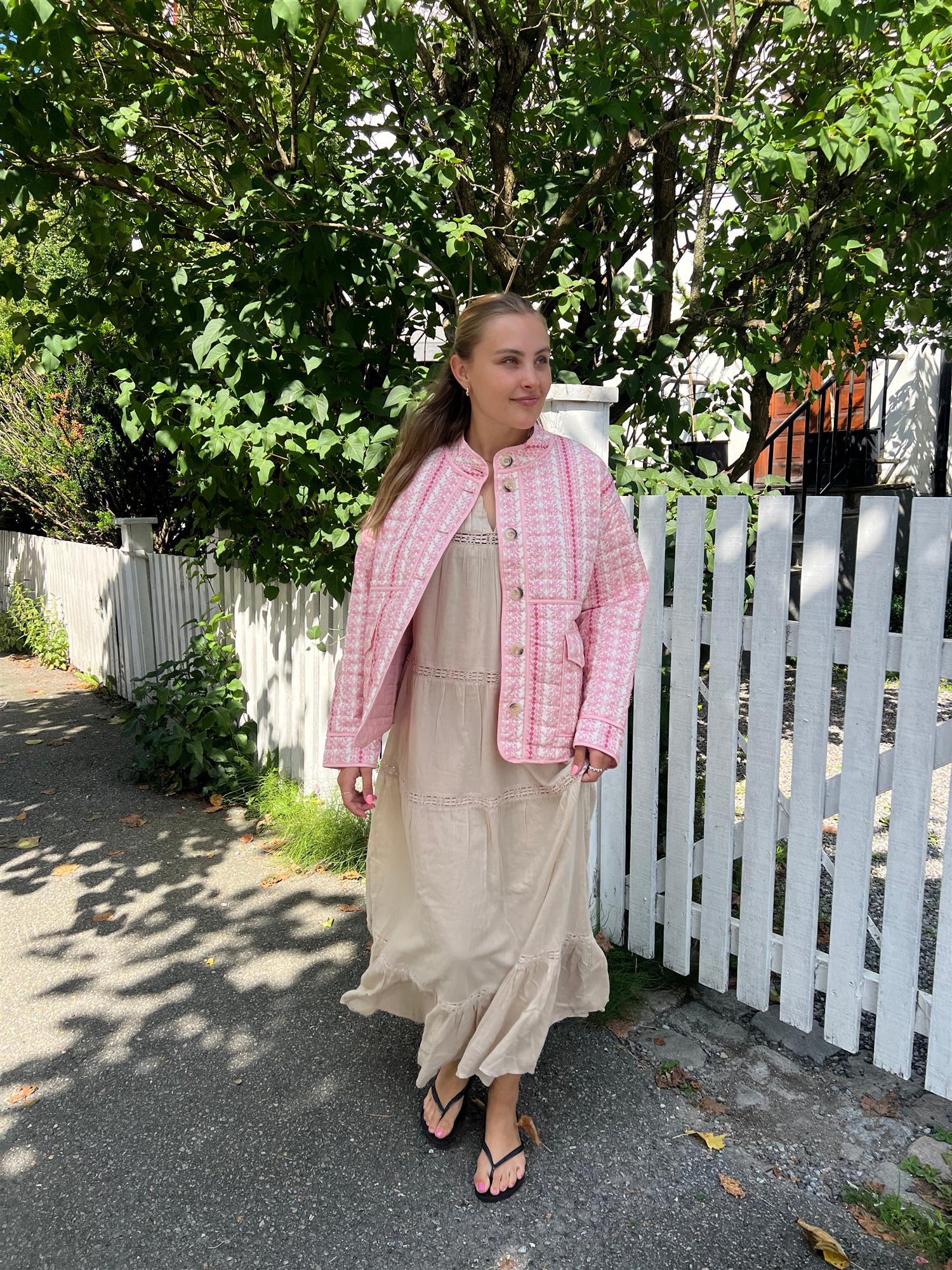 Emmy Jacket Pink Flower Print