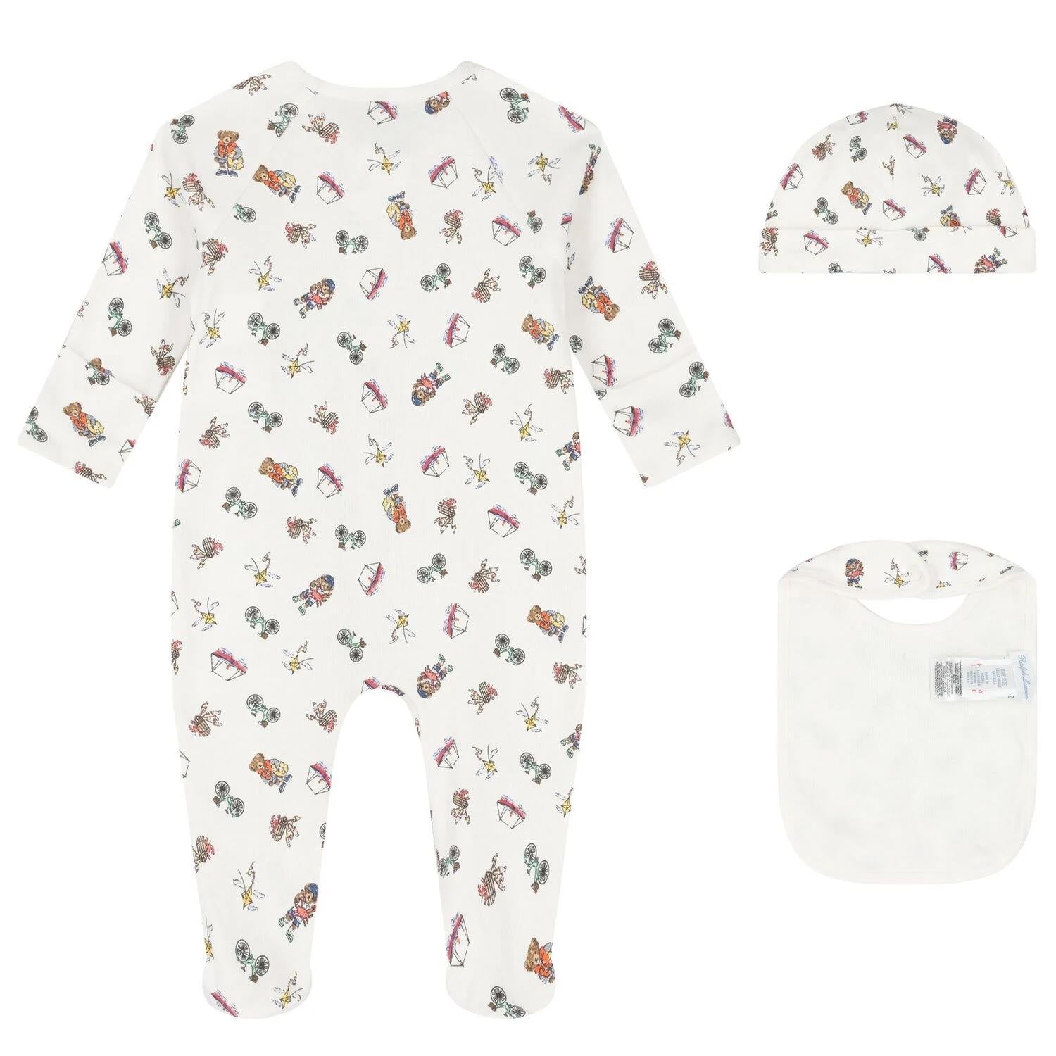 Polo Bear Cotton 3-Piece Gift Set