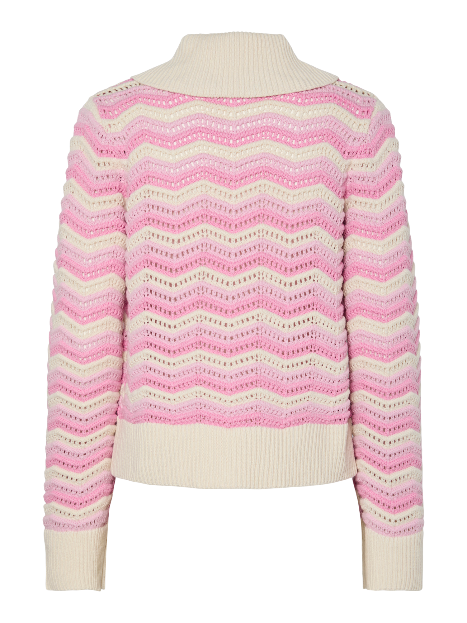 YASCALMI Knit Pullover Begonia Pink Stripe