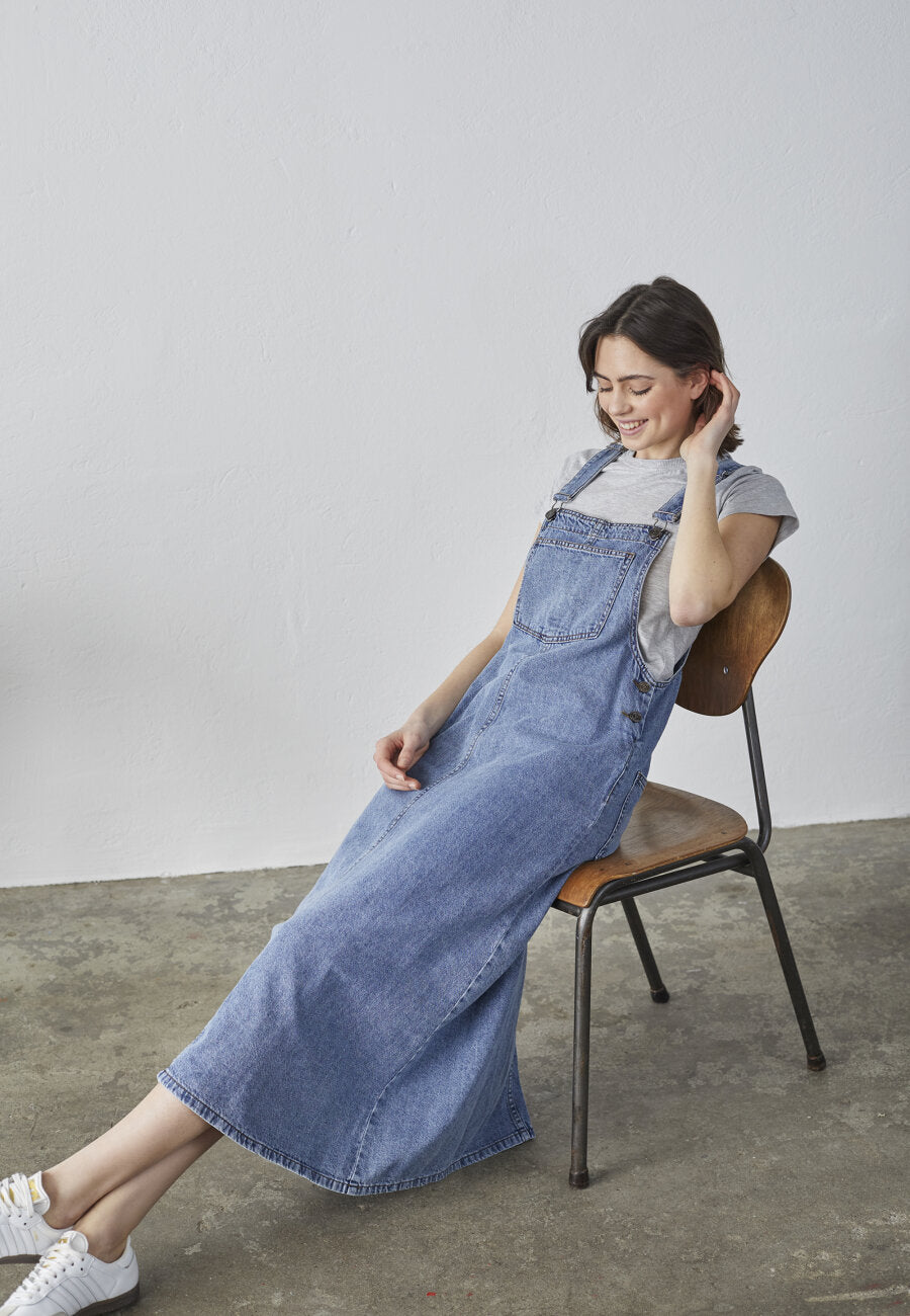 Obana Long Dress Blue Wash