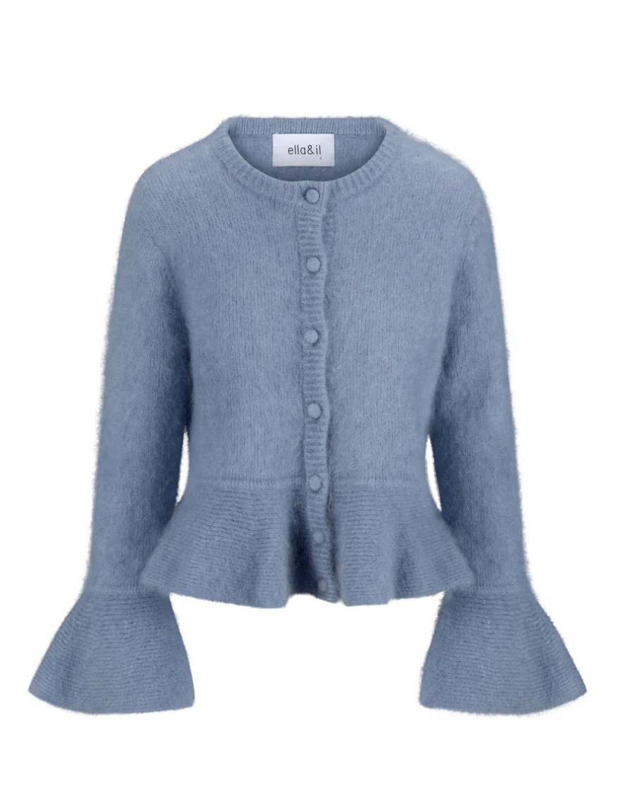 Maren Chunky Cardigan Denim Blue