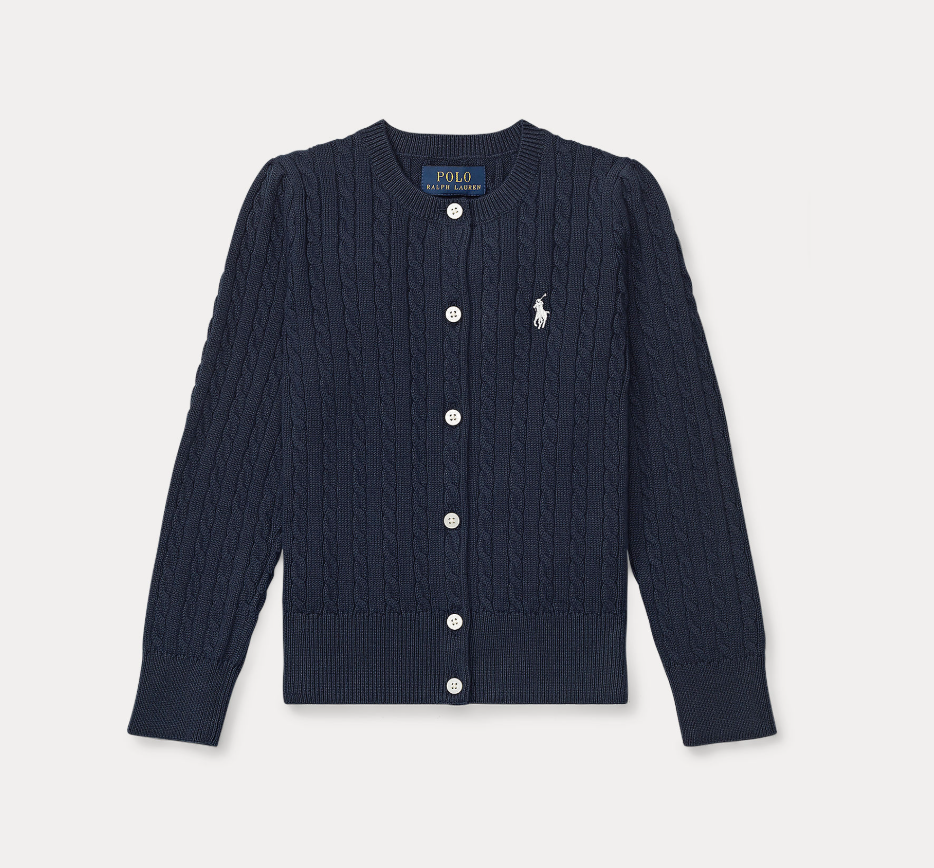 Mini Cable Cardigan Hunter Navy