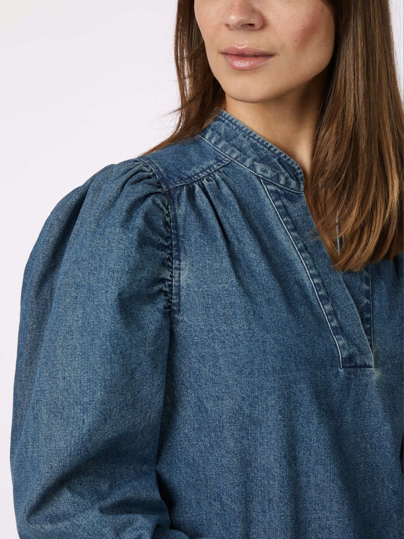 Rosslyn Denim Blouse Blue