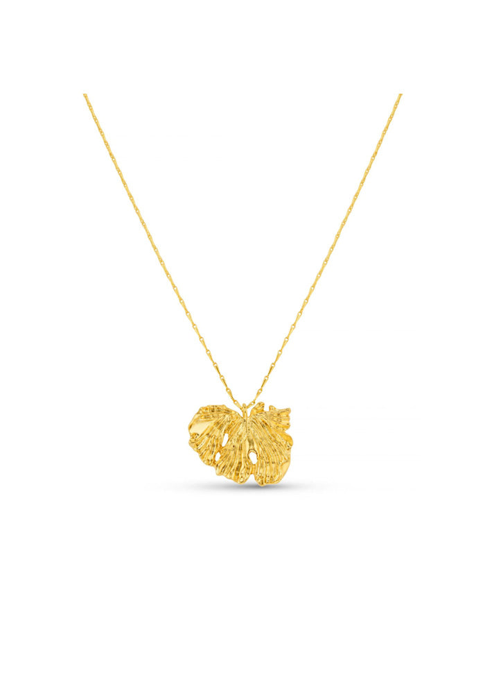 Molten Leaf Charm Necklace