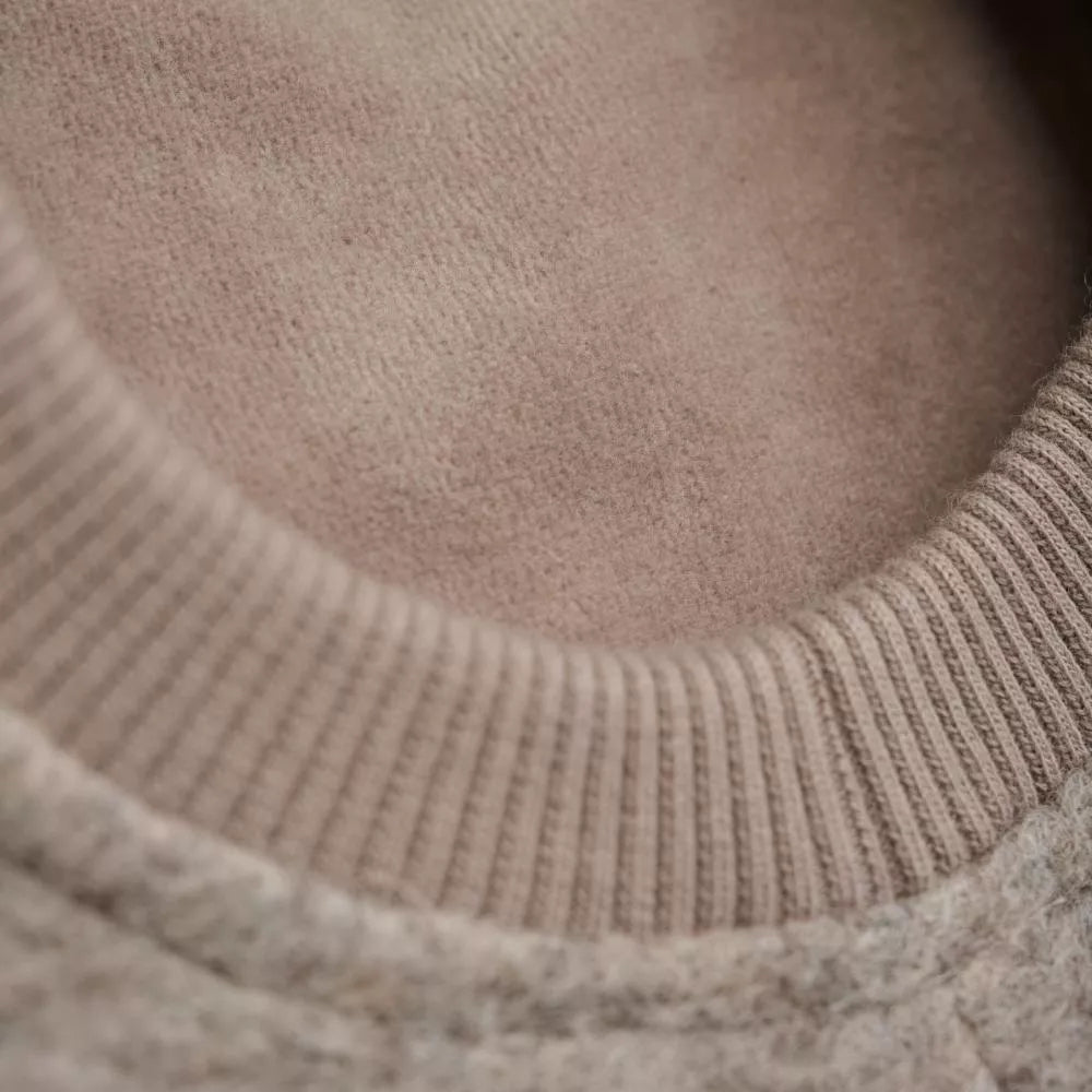 Balaclava Ears Wool Alpaca Pompoms Camel Melange
