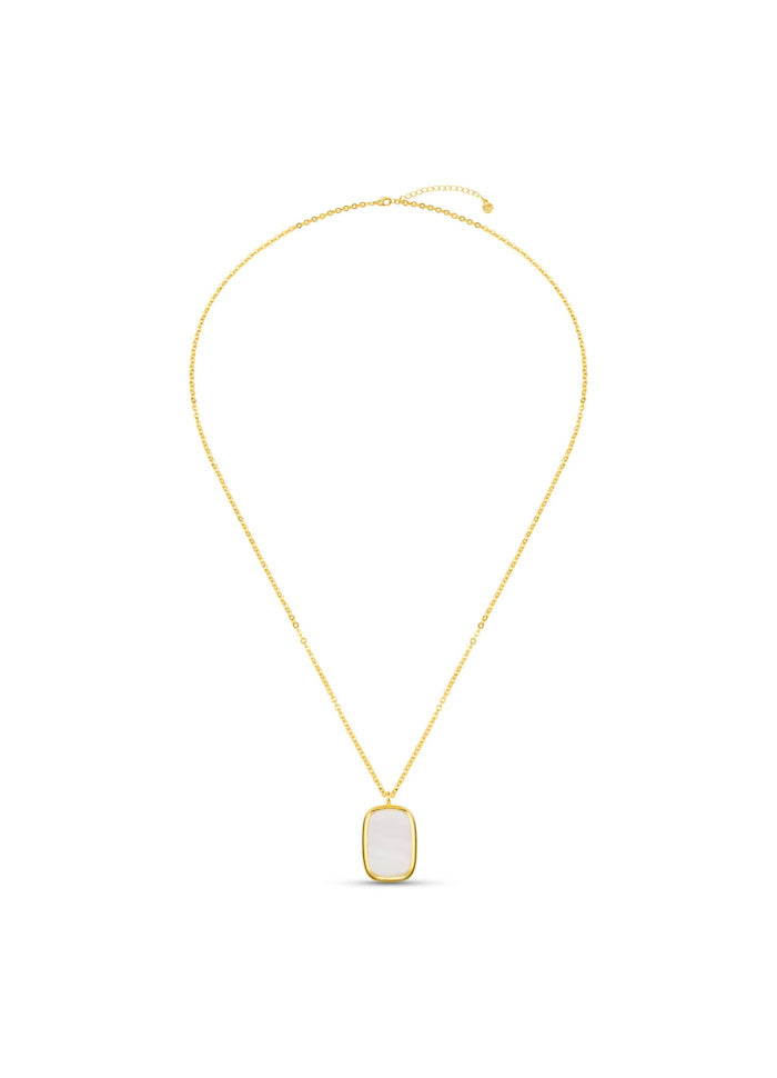 Statement Mother Of Pearl Long Pendant Necklace