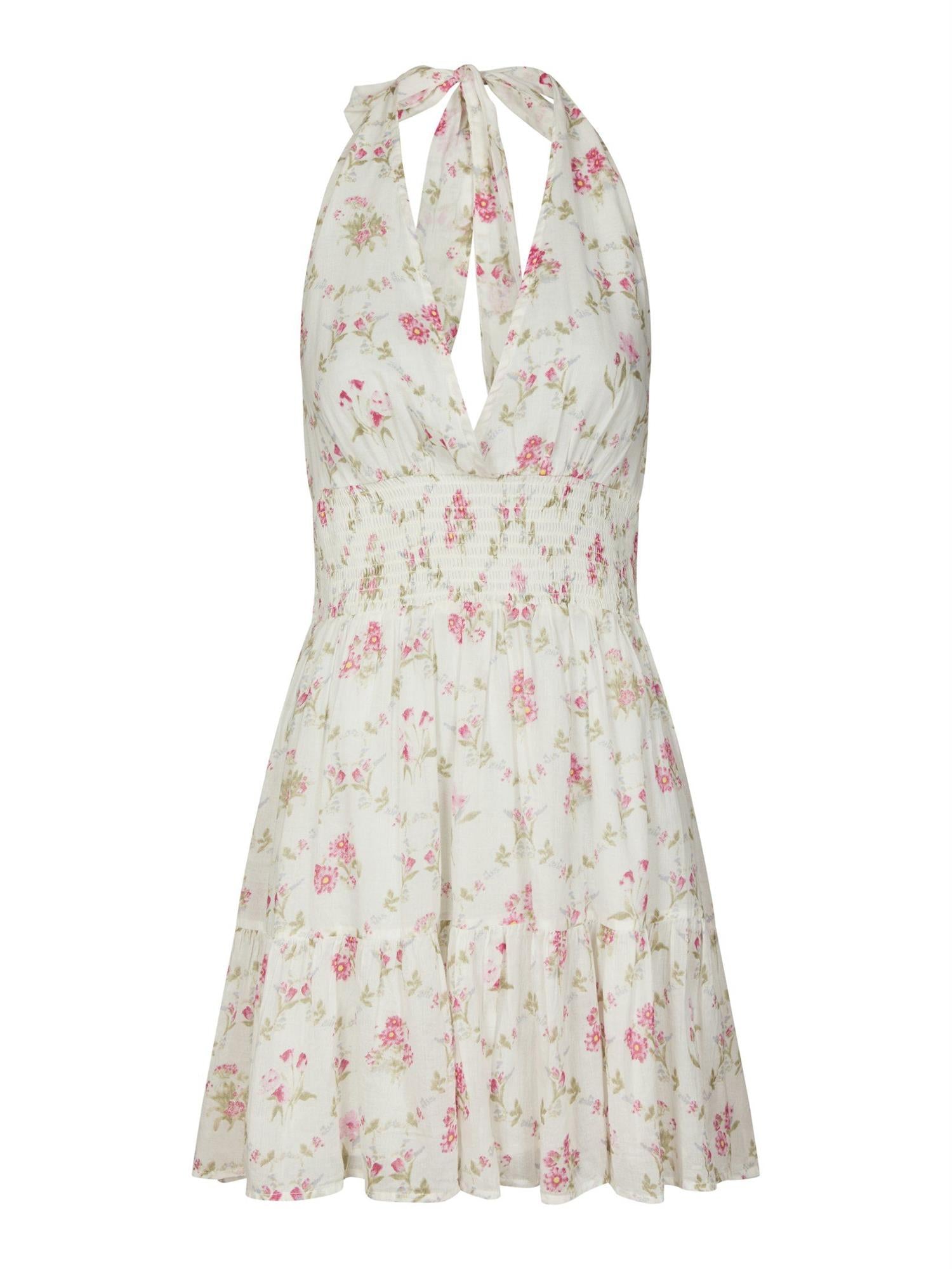 Magda Spring Flower Dress Off White